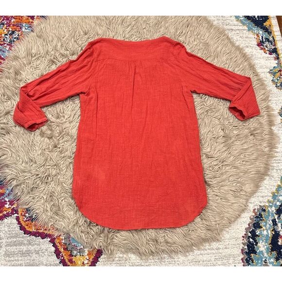 Soft Surroundings partial button-down blouse size large  - Picture 4 of 4